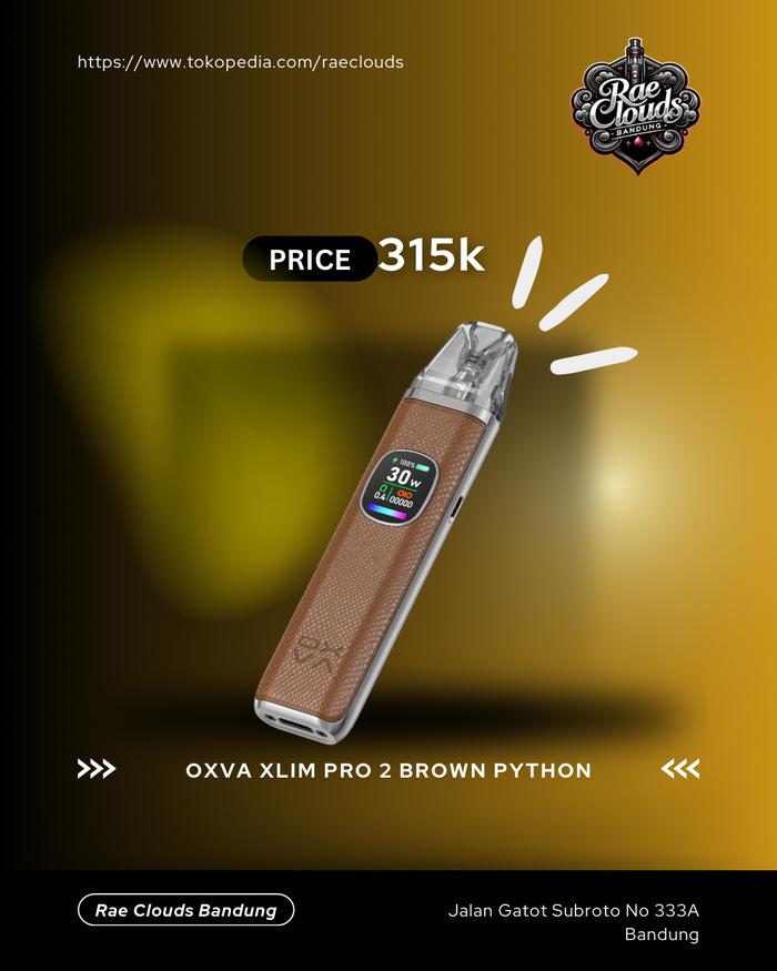Gambar Oxva Xlim Pro 2 Pod Kit 1300 mAh - Brown Python dari Rae Clouds Bandung undefined Tokopedia