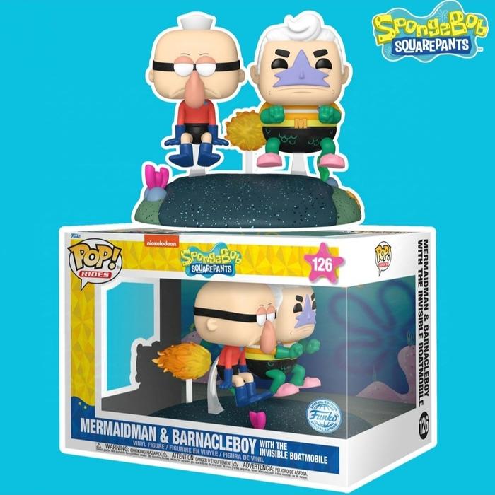 spongebob toys mermaid man and barnacle boy action figures