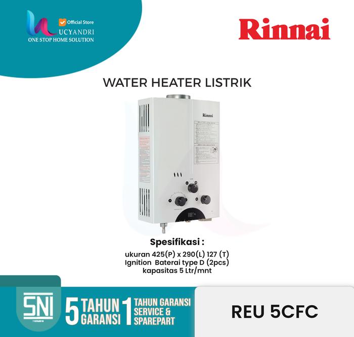 Jual Water Heater Gas RINNAI REU5CFC / REU 5 CFC - Packing Standar ...