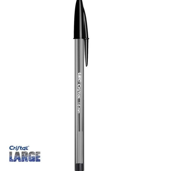 Gambar Qpos Bic Cristal Large 1.6 Mm Ballpoint Pen - Black dari Quick Paper Official Shop undefined Tokopedia