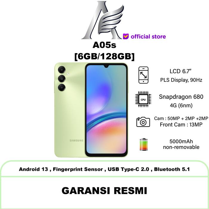 Gambar Samsung Galaxy A05s 6/128 Garansi Resmi - Green dari Hpsupermurah_NEW undefined Tokopedia
