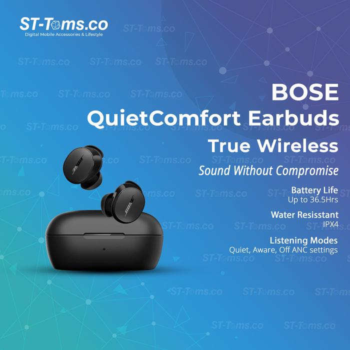 Gambar Bose QuietComfort Earbuds ANC IPX4 36.5Hrs Battery Life Hi-fidelity Audio True Wireless TWS - Black dari ST-Toms.co undefined Tokopedia