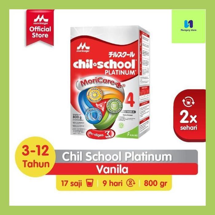 Gambar Nurqo// Morinaga Chilschool Platinum / Chil School Platinum 800Gr / Rasa Vanilla - Madu - Coklat - VANILLA dari Nurqory store undefined Tokopedia