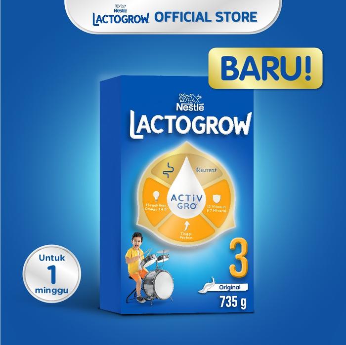 Gambar Nestlé LACTOGROW 3 Plain Susu Anak 1-3 Tahun Box 735g dari Toko Honur undefined Tokopedia