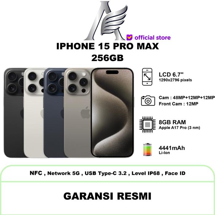 Gambar Iphone 15 Pro Max 256 Garansi resmi - Random Titanium dari Hpsupermurah_NEW undefined Tokopedia