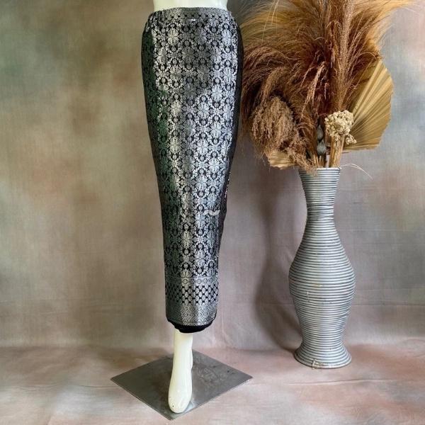 Gambar Rok Songket Instan Span / Rok Wanita Motif Songket / Rok Instan - HItam Silver, Size 01 dari Kebaya Nusantara Store undefined Tokopedia