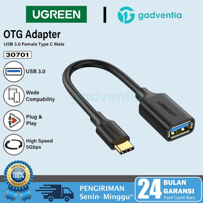 Gambar UGREEN Adapter OTG Type C To USB 3.0 Charging Data Transfer 5 Gbps Flashdisk SD Card Mouse For iPhone 15 16 Laptop MacBook iPad Air Pro - 30701 dari GADVENTIA undefined Tokopedia