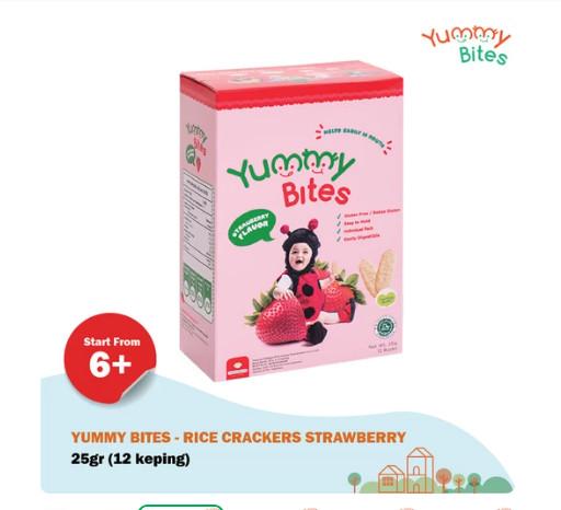 Gambar Yummy bites rice crackers 25 g - Snack Mpasi Bayi - Strawberry dari Thestarclickhealth undefined Tokopedia