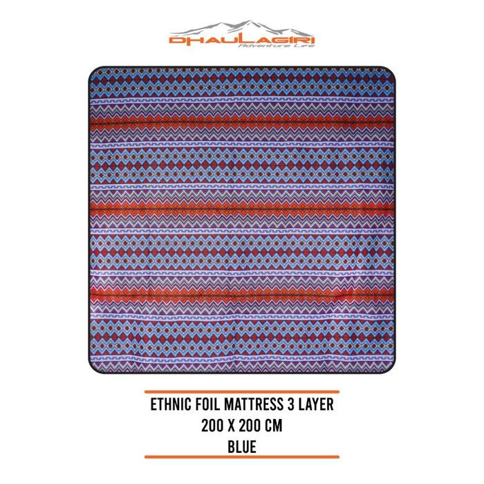 Gambar Matras Dhaulagiri Ethnic Foil Mattress 3 layer 200 X 200 CM - Blue dari Kayak Outdoor undefined Tokopedia