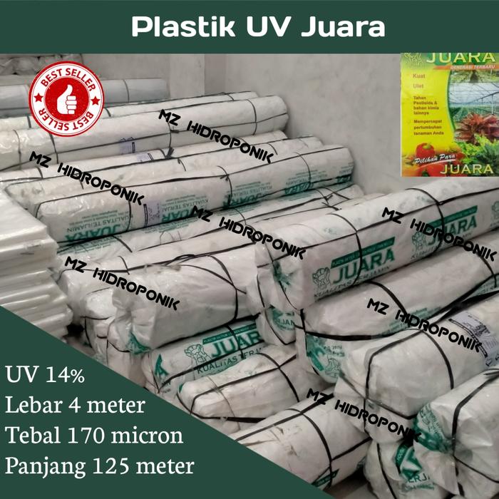 Gambar plastik UV juara tebal 170 micron lebar 4 meter per rol(4x125m)uv14% greenhouse dari mz hidroponik undefined Tokopedia