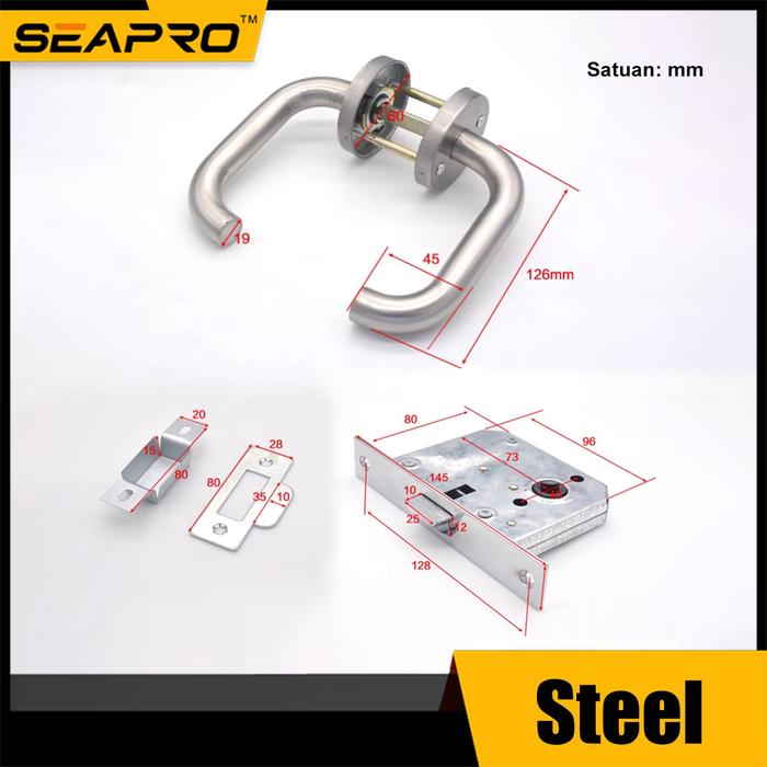 Gambar Marine door lock Stainless steel OHS-2110 - Steel, Tangan Kanan dari SEAPRO undefined Tokopedia