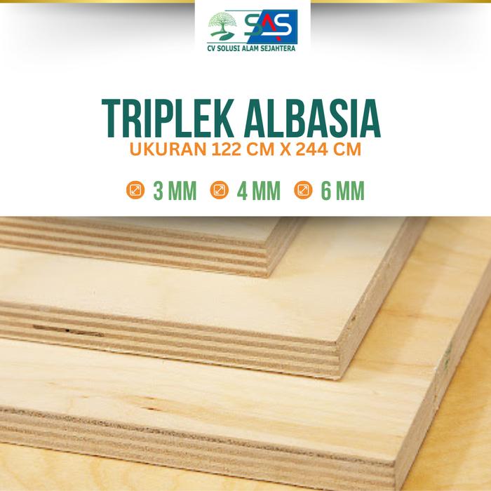 Gambar Triplek Alba Ukuran Standar 244x122, Tebal 3/4/6mm - 6mm dari solusialamsejahtera undefined Tokopedia