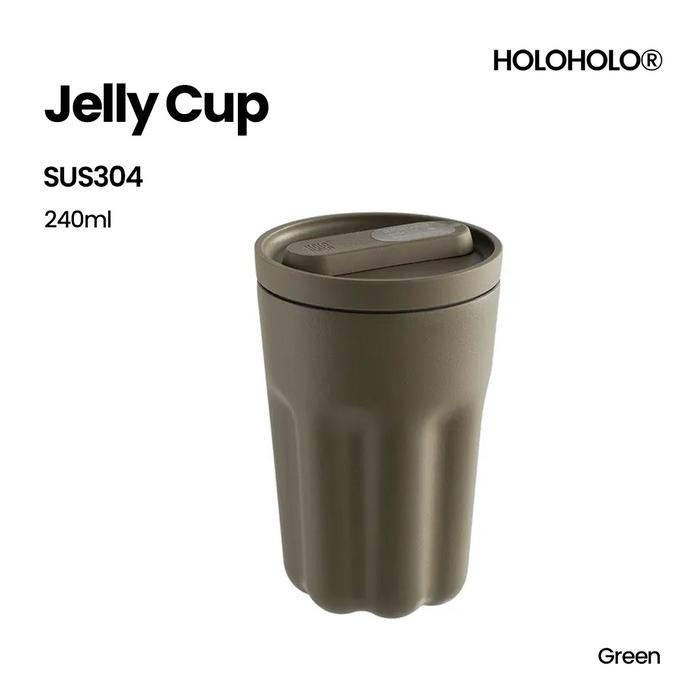 Gambar HOLOHOLO Jelly Cup SUS304 Insulated - Green 240ML dari Holoholo Indonesia undefined Tokopedia