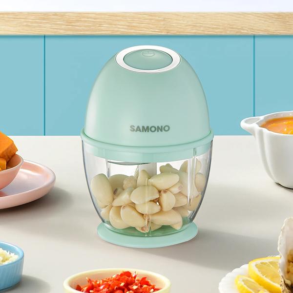 Gambar SAMONO Mini Chopper Portable Blender Mini Food Processor 450ml Penggiling Bumbu MPASI - Hijau dari Asera Decor undefined Tokopedia