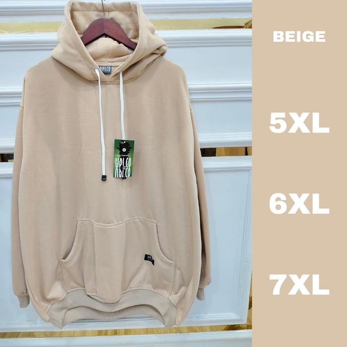 Gambar Sweater Hoodie Hodie Jaket Oversize Big size Jumbo Pria Wanita0 - BEIGE, 7XL dari UP GALLERY STORE undefined Tokopedia