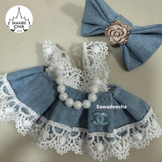 Gambar Labubu Macaron - Clothes / Baju Labubu/ Dress Labubu - Biru Denim dari Aida Pet Shop undefined Tokopedia