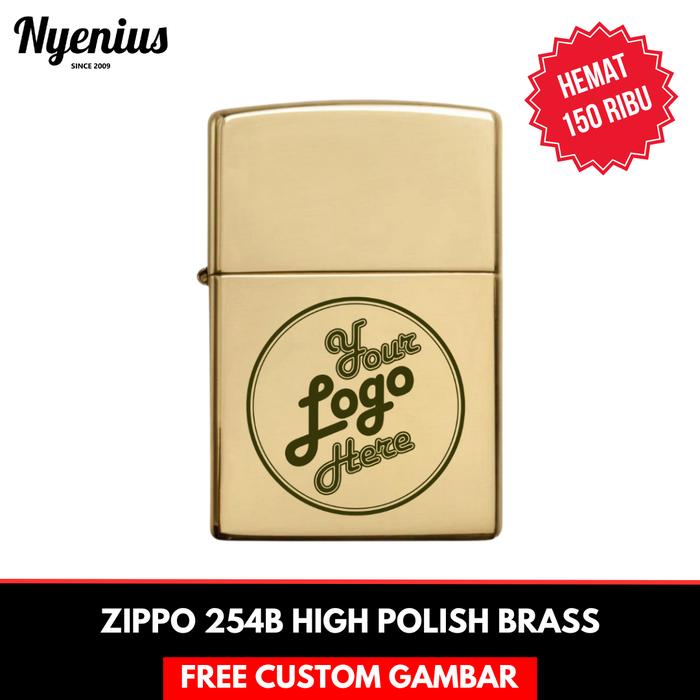Gambar Zippo 254B High Polish Brass - Zippo+Custom dari Toko Nyenius undefined Tokopedia