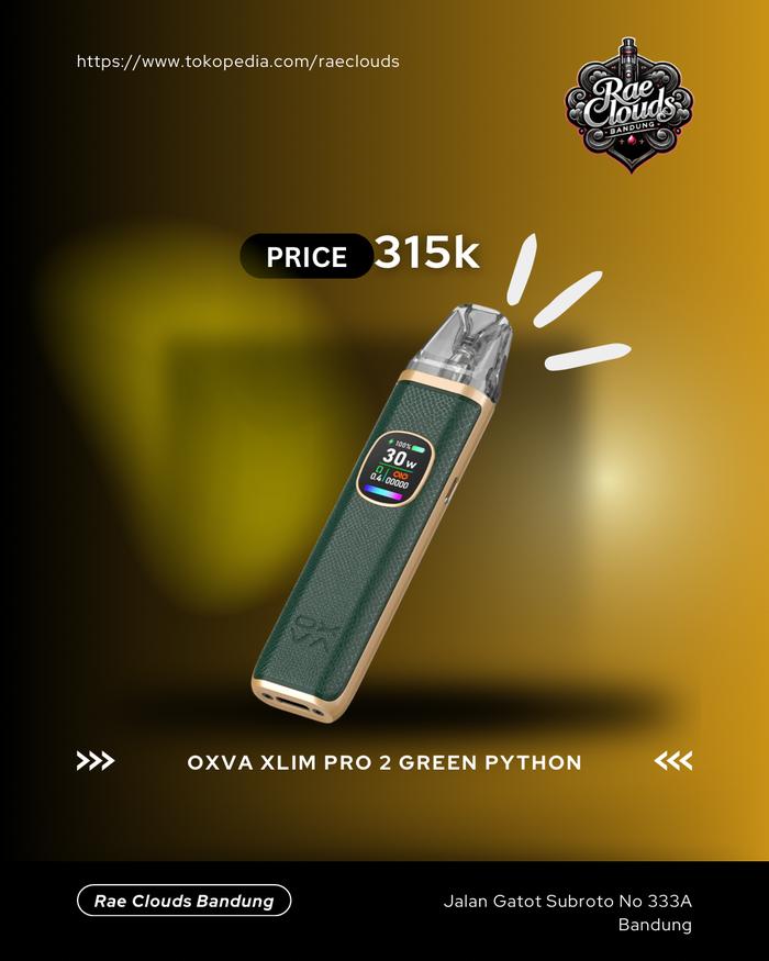 Gambar Oxva Xlim Pro 2 Pod Kit 1300 mAh - Green Python dari Rae Clouds Bandung undefined Tokopedia