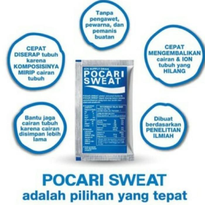 Gambar READY STOCK POCARI SWEAT ISOTONIC BUBUK SACHET ISI BIDON LARI SEPEDA SPORT DRINKS - 1 SACHET dari cehekrn undefined Tokopedia