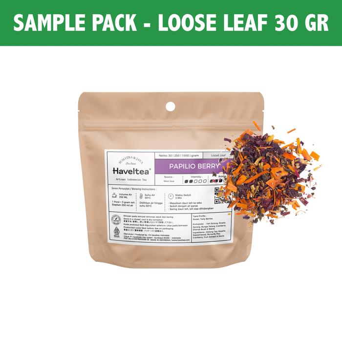 Gambar PAPILIO BERRY | Pouch | Haveltea | Teh Hijau Blackcurrant Berries - Sample Pack dari HAVELTEA undefined Tokopedia