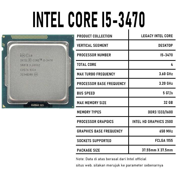 Gambar processor intel core i5 3470/3570 lga 1155 - I5 3470 dari GameONcomputer undefined Tokopedia