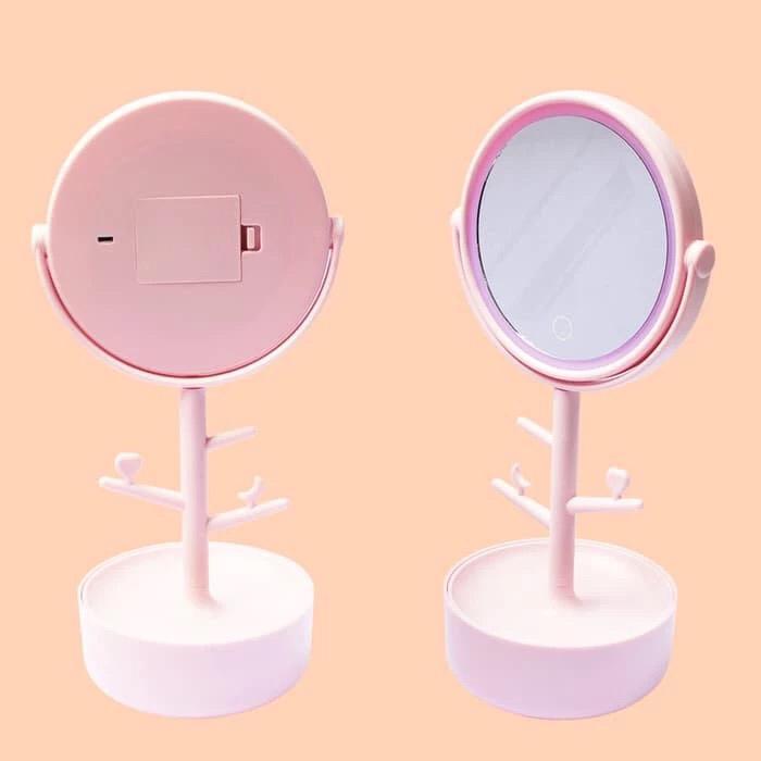 Gambar Biyun Cermin Make Up with LED & Storage - Merah Muda dari Leivy Naturally Indonesia undefined 5 Tokopedia