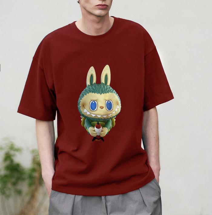 Gambar BY.YONIBOY - Kaos Labubu Baju Atasan Wanita Pria Merah Maroon - 4, XL dari rcstudios undefined Tokopedia