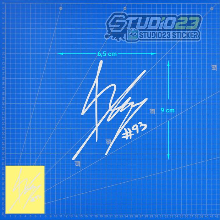 Gambar Stiker Tandatangan Signature TTD Marc Márquez Cutting Sticker - Putih dari Studio23 Sticker undefined Tokopedia