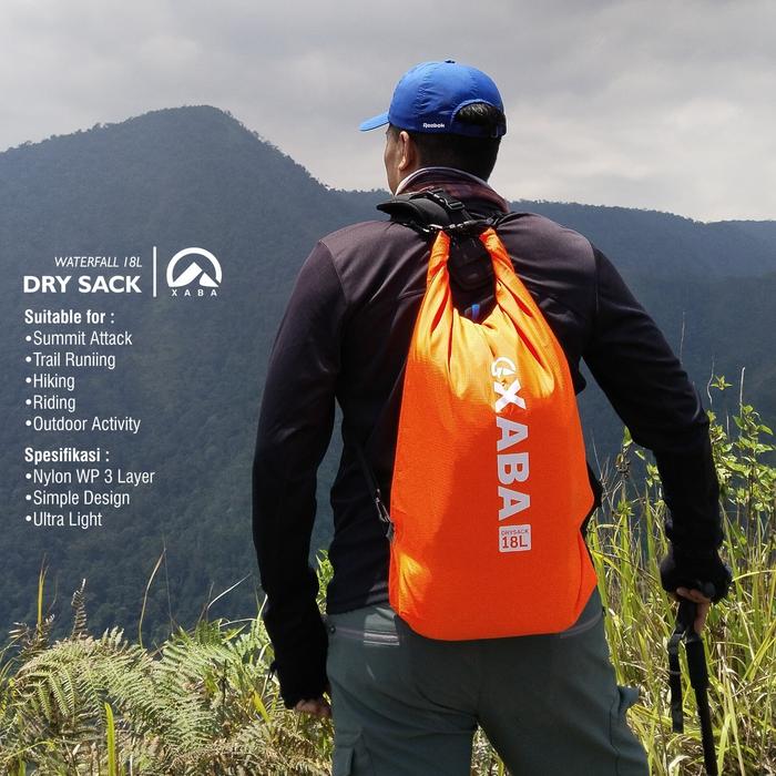 Gambar XABA Dry Sack 18 Liter XABA - Dry Bag - Tas Waterproof - Multifungsi - Orange dari XABA undefined Tokopedia