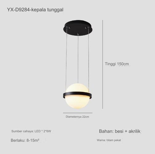 Gambar DLT Lampu gantung kreatif Nordik lampu ruang model ruang pameran lampu hias seni jendela toko pakaian bar res - KplaTunggal dari Delta Home Store undefined Tokopedia