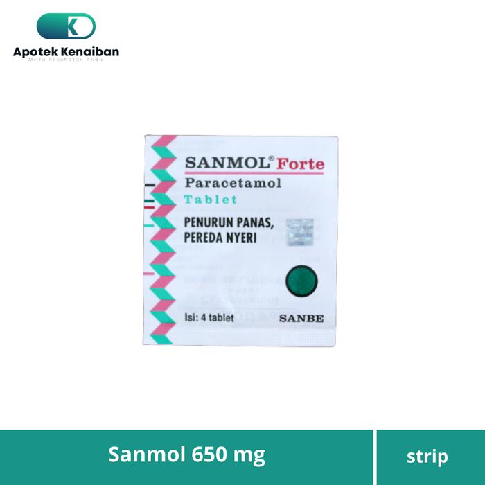 Gambar SANMOL TABLET PARACETAMOL 500 MG & SANMOL FORTE TABLET STRIP 4 TABLET - SANMOL FORTE dari Apotek Kenaiban undefined Tokopedia
