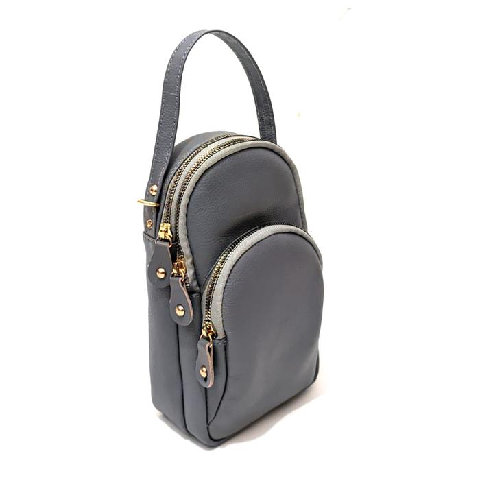 Gambar Tas Wanita Tas Slempang Wanita Kulit Murah Tas HP Tas Kulit Mezola - Abu-abu dari Jolie leather store undefined Tokopedia