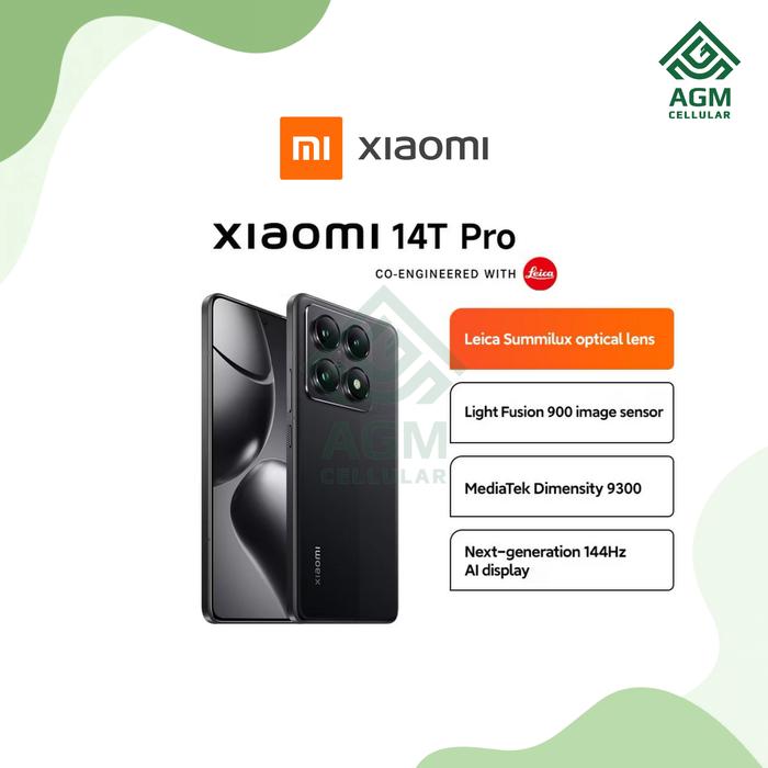 Gambar HANDPHONE XIAOMI 14T PRO RAM 12GB/512GB | 12GB/256GB (Titan Black & Titan Gray) - Titan Black, 12GB/512GB dari AGM Cellular undefined Tokopedia