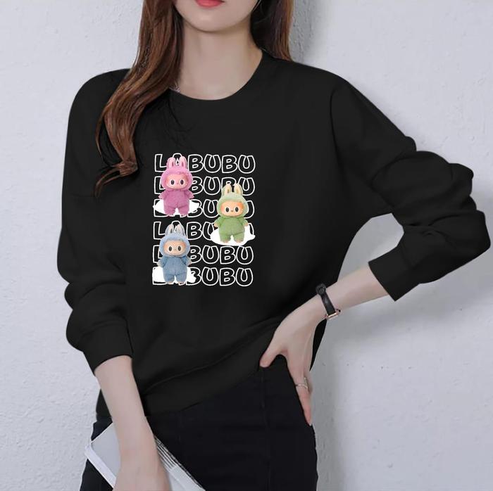 Gambar Baju Atasan Wanita Labubu Imut36 Terbaru-Kaos Distro Cewek Lengan Panjang tiktok shop Lembut - Hitam, S dari Natural Cools undefined Tokopedia
