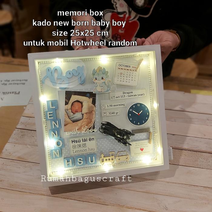 Gambar kado bayi/frame logam mulia/custom - memoribox+hotwh dari Rumahbaguscraft1 undefined Tokopedia