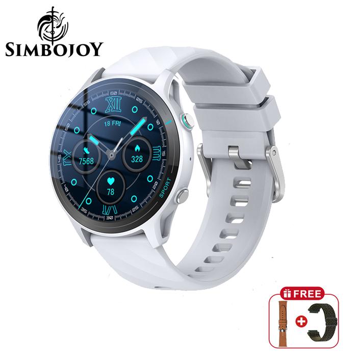 Gambar Simbojoy SmartWatch Jam Tangan Pria Running Pace AMOLED Screen AOD Metal Case Custom Wallpaper Bluetooth Call Health - Putih dari biden watch ID undefined Tokopedia