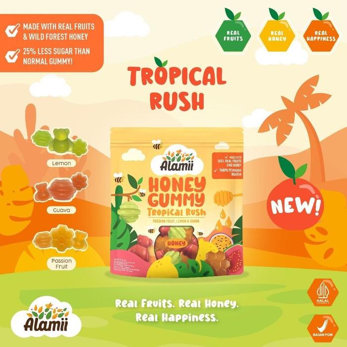 Gambar ALAMII PUFFS SNACK SEHAT (BEST SELLER) MAKANAN BAYI) CEMILAN ANAK DAN BAYI / SNACK ANAK 1 TAHUN KEATAS / jajanan anak sehat / cemilan sehat bayi / ciki anak / snack sehat / alami snack - Gummy tropical dari TOKO LATANZA1 undefined Tokopedia