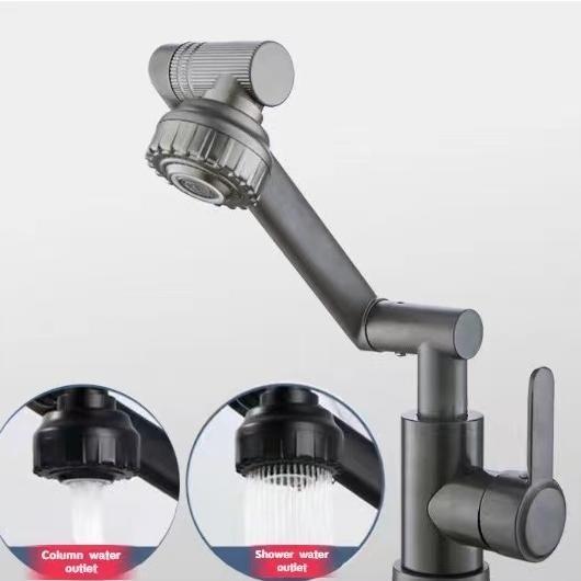 Gambar Kran Wastafel Tanam 360 Derajat / Kran Angsa Dapur Fleksibel / Keran Sink Wastafel Cuci Piring Model Putar Unik - Gun Metal dari Householic undefined Tokopedia