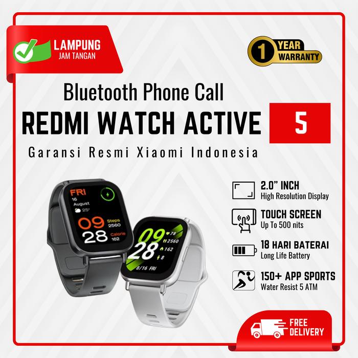 Jual Redmi Watch Active Resmi Xiaomi Grey Kota Bandar