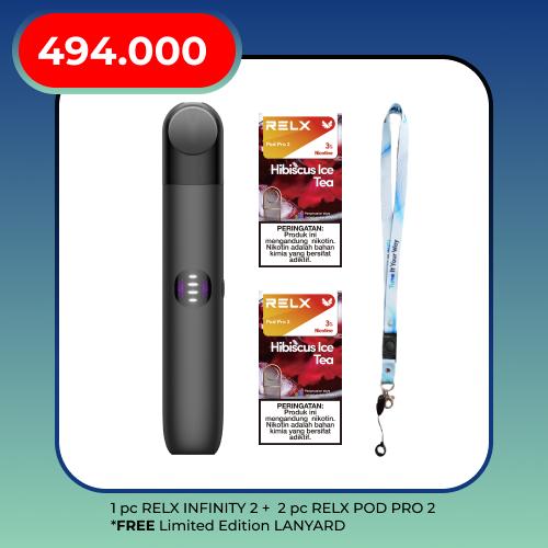 Gambar Starter Kit RELX Infinity 2 - Obsidian Black Device and Pod - HibiscusIceTea dari RELX Store Indonesia undefined Tokopedia
