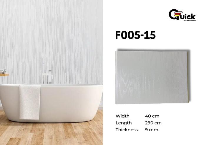 Gambar Wall Board PVC 2.9 m Wall Board WPC Wall Board Hiasan Dinding Uk. 40 cm X 2,9 m x 9 mm QUICK - F005-15 dari Mega Flooring Serang undefined Tokopedia