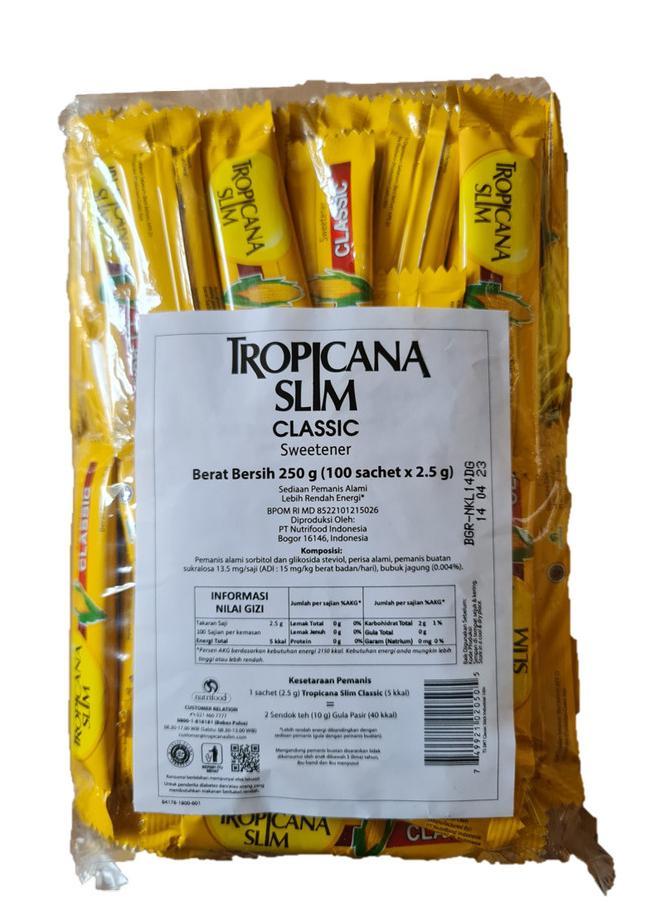 Gambar [TERLARIS] Gula Tropicana Slim Classic Stick Sweetener 100 Sachet TERMURAH - Stick 100S dari Noir ID undefined Tokopedia