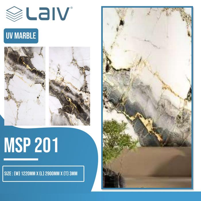 Gambar LAIV PVC UV Marble Sheet PVC Board Panel Dinding Marmer Wallboard 3mm Dekorasi Dinding Motif Corak - MSP-201 dari HomeDecoID_NEW undefined Tokopedia