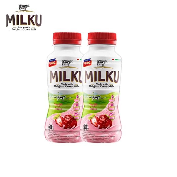 Gambar Milku Susu UHT Stroberi 200 ml x2 - x2 dari Ruang_Rasa undefined Tokopedia