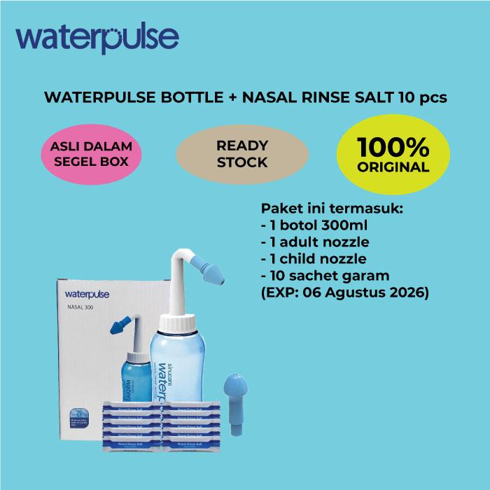 Gambar Waterpulse Alat Botol Cuci Hidung Nasal FREE 10 Sachet garam dari Allaroundstore undefined Tokopedia
