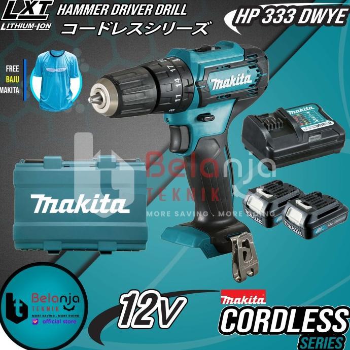 Jual Termurah MAKITA Mesin Bor Baterai HP 333 DWYE Hammer Driver