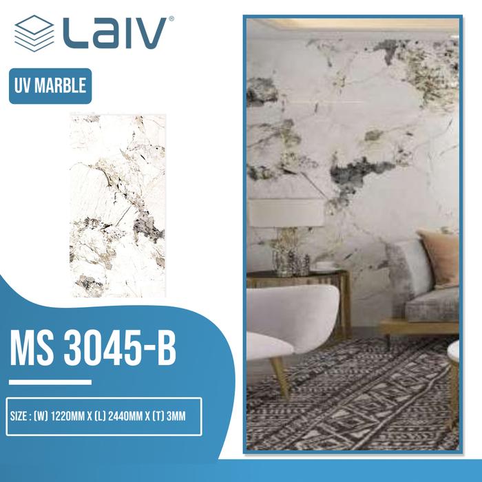 Gambar LAIV PVC UV Marble Sheet PVC Board Panel Dinding Marmer Wallboard 3mm Dekorasi Dinding Motif Corak - MS-3045B dari HomeDecoID_NEW undefined Tokopedia