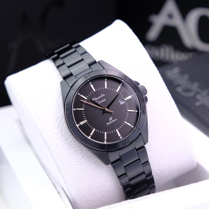 Gambar JAM TANGAN WANITA ALEXANDRE CHRISTIE AC 1011 RANTAI NEW VERSI ORIGINAL - FULL BLACK dari HappyArloji_NEW undefined Tokopedia