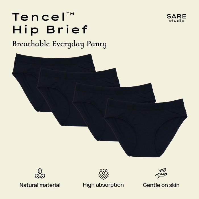 Gambar Promo Sare Studio Lobi Tencel Panty 4 Packs In Black Best Seller - M dari Djenna undefined Tokopedia