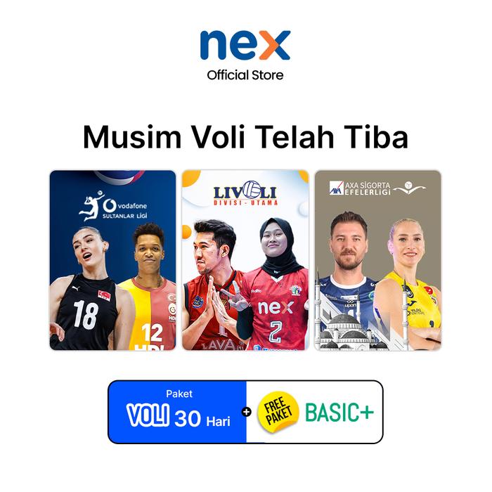 Gambar Nex Parabola Paket Voli 30 Hari & 90 Hari -  Paket Voli 30 dari Nex Official TV undefined Tokopedia